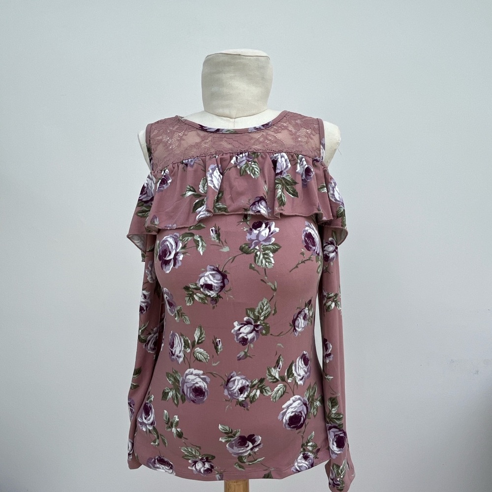 Floral Cold Shoulder Top